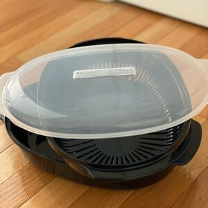 3 Pc Kitchen Aid Microwave Oval Steamer Cooker with Lid